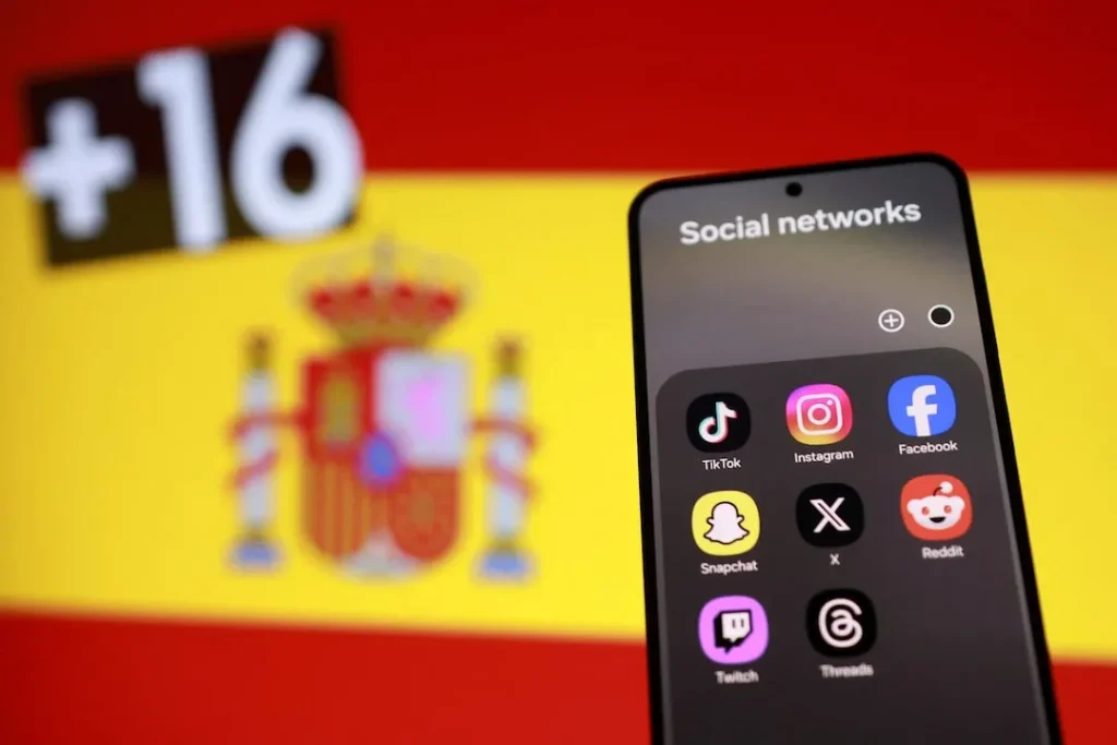 SPAIN TO BAN SOCIAL MEDIA FOR MINORS BID