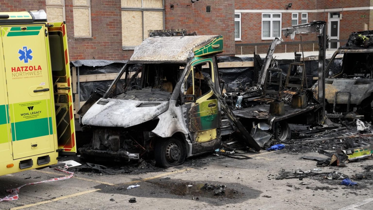 FOUR MEN ADMIT GOLDERS GREEN AMBULANCE ATTACK