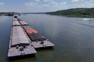 SERBIAN DANUBE RIVER WATER LEVEL DROPS
