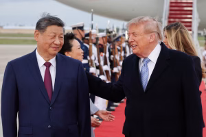 TRUMP WELCOMES CHINA’S PRESIDENT